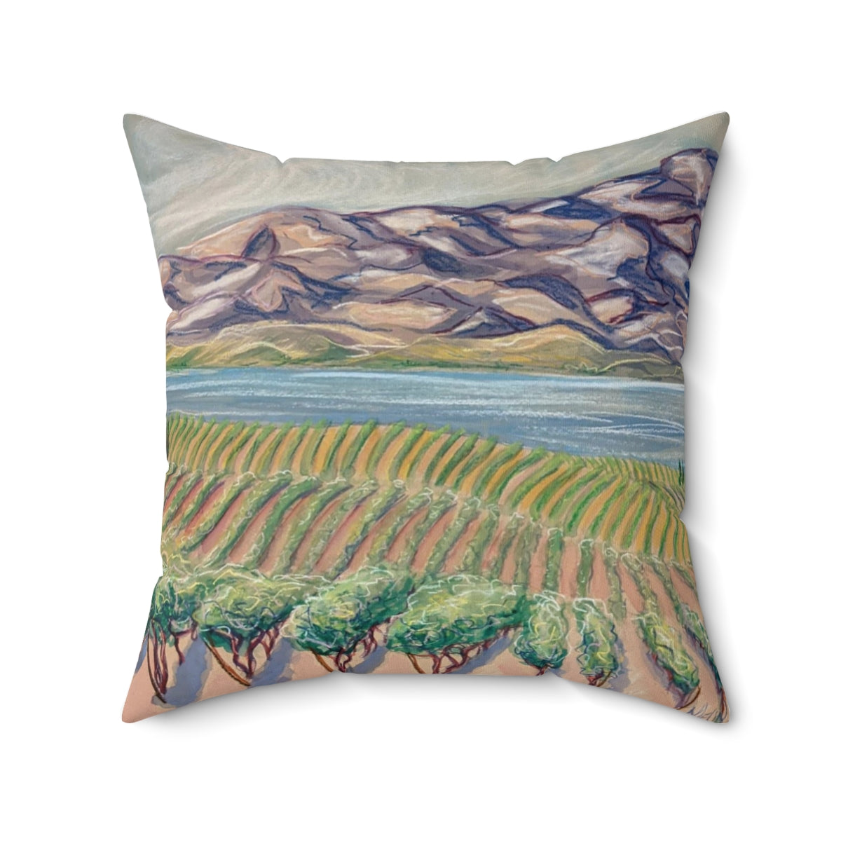 Vinyard en Chelan - Square Pillow Case