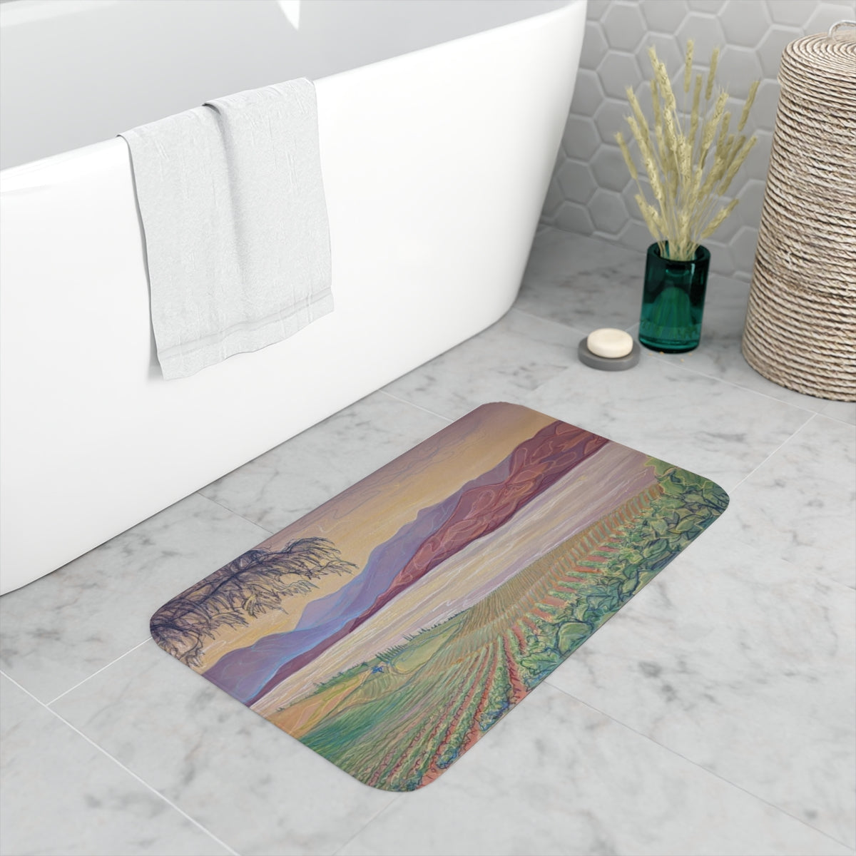 Chelan Vineyard Memory Foam Bath Mat
